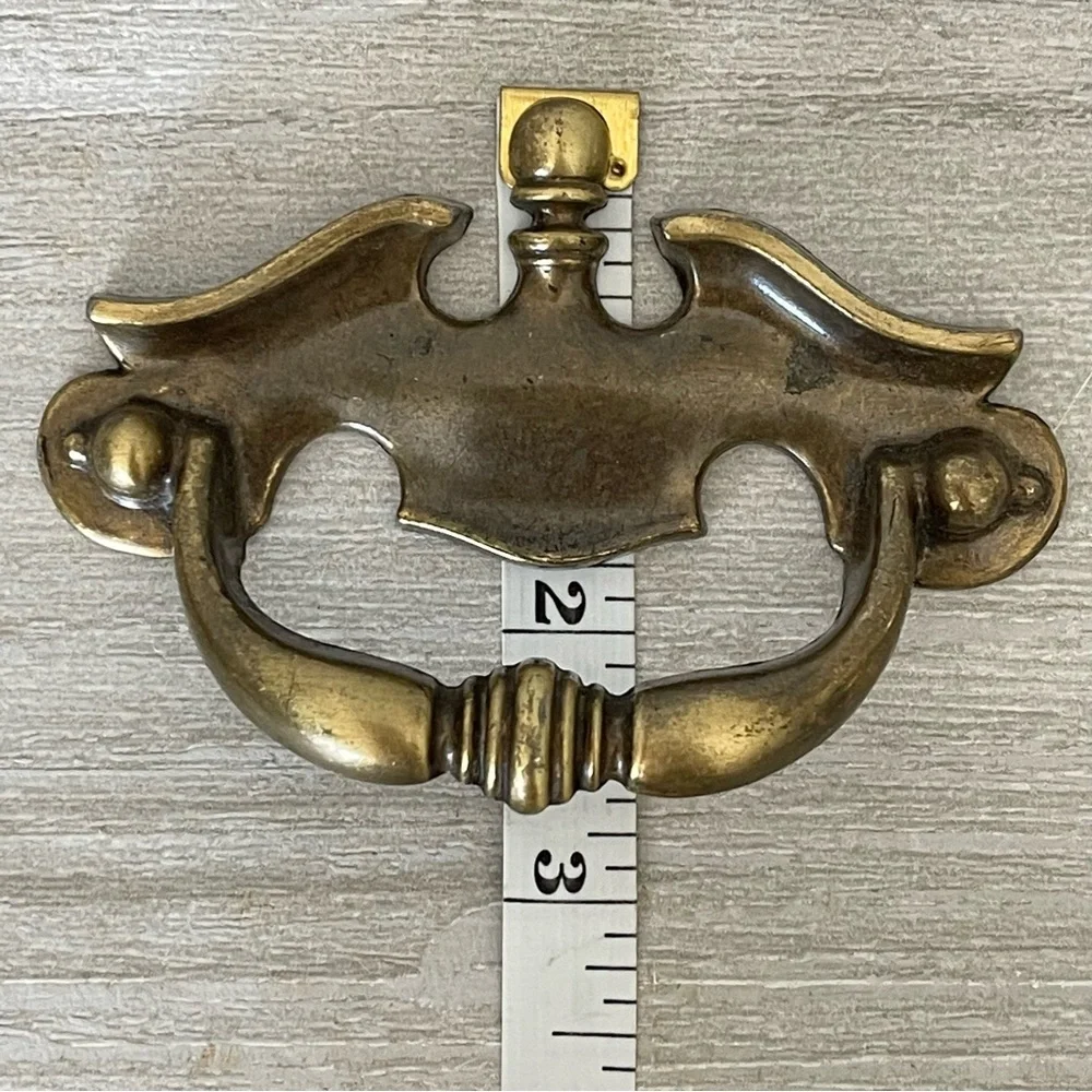 Vintage Antique Brass Drawer Pulls 3”